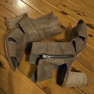 Free People Effie stacked heel leather  sandal